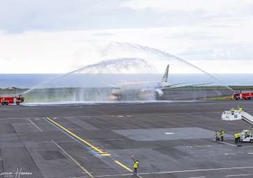 Water Salute Etihad Airways