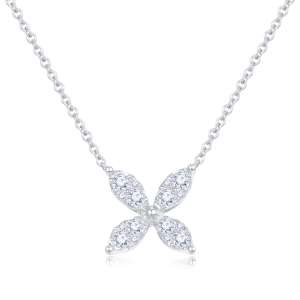 Collier Diamants & Or Blanc